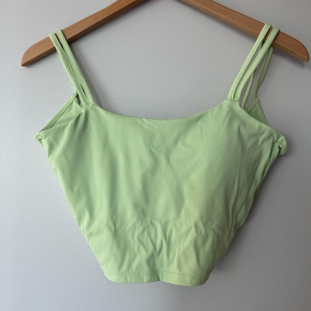 Lime Green Cross Back Sports Bra Size Medium - Picture 3 of 5